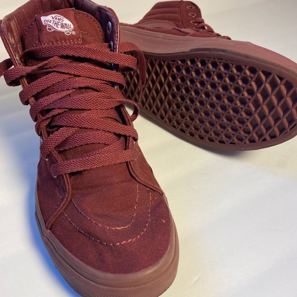 Burgundy High Top Vans